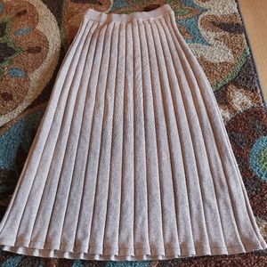 Wilfred Metallic Nude Pink High Waist Skirt